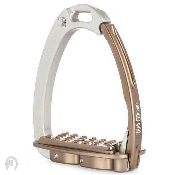 Tech Stirrups Venice Flat Evo Slv/Brun 12cm