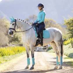 LeMieux Suede Dressage Square Underlag Azure