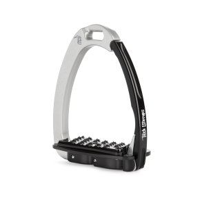 Tech Stirrups Venice Flat Evo Slv/Sort 12cm