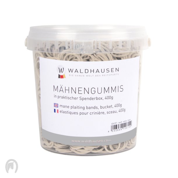Waldhausen Elastikker i Spand Hvid (400g)